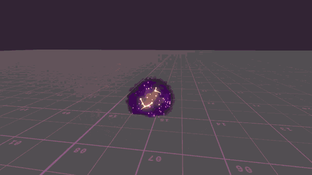 a computer generated image of a glowing circle with the number 07 in the middle