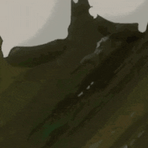 a group of cartoon ghosts are standing next to each other and making funny faces .