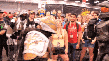 a group of people are gathered in a room with the word props on the bottom right corner