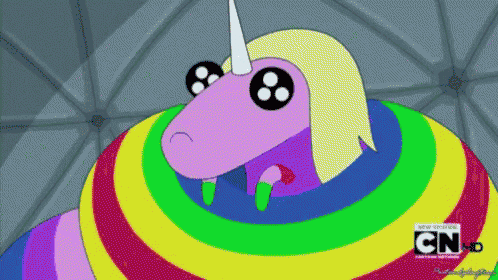 a cartoon of a unicorn with the words cn on the bottom right