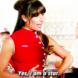 a woman in a red dress says yes i am a star