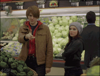 How To Scare The Hell Out Of The Grocery Clerk GIF - Prank Scare Pregnant GIFs