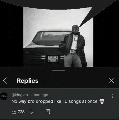 a black and white photo of a man standing in front of a car with the words replies on the bottom