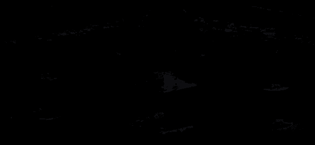 a bunch of ships are flying in the dark with a dog on the bottom right