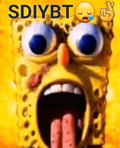 a picture of spongebob with the words sdiybt on the bottom
