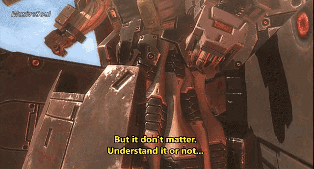 a screenshot of a video game says but it does n't matter understand it or not