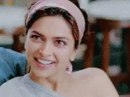 Ohhhh Theek Hai Babes GIF - Deepika Padukone Smile Lookdown GIFs