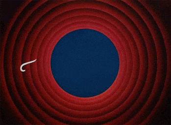 a sign that says that 's all folks with a blue circle in the middle