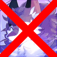 a crossed out image of a cartoon character with a red x over it .