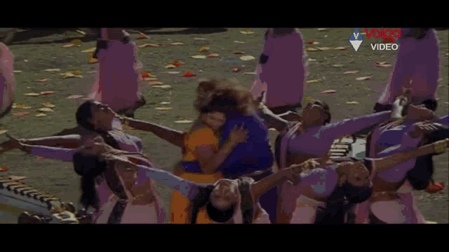 a man is kissing a woman on the neck in a video that says volga video