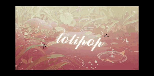 the word lollipop is written on a pink background