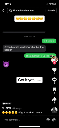 a screenshot of a text conversation between two people on a cell phone