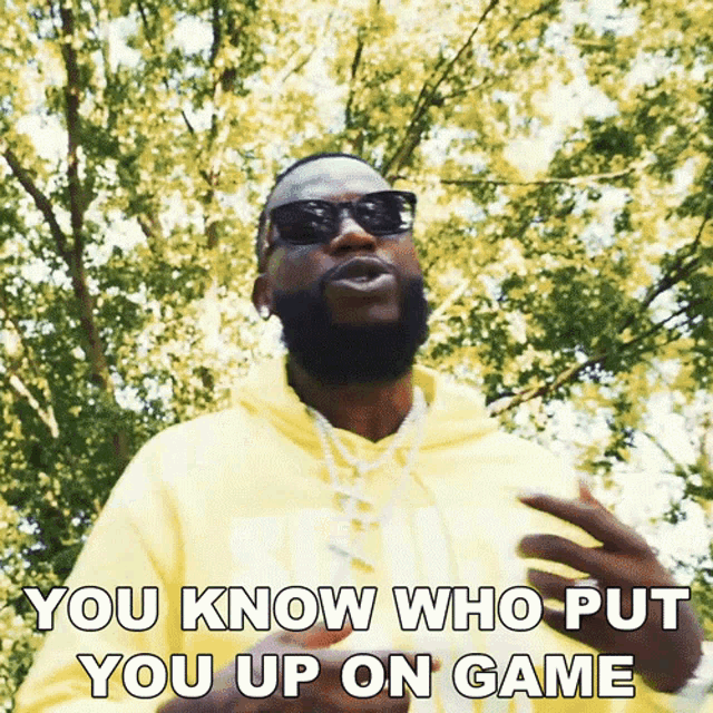 You Know Who Put You Up On Game Gucci Mane GIF - You Know Who Put You Up On Game Gucci Mane Yeah Woah Song GIFs