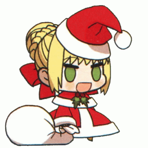 Fate Padoru Christmas GIF - Fate Padoru Christmas Santa GIFs
