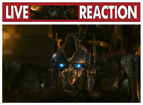 a picture of a robot and the words live reaction