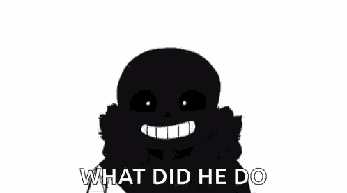 a drawing of a cat 's eyes with the words `` what did he do '' written below it .