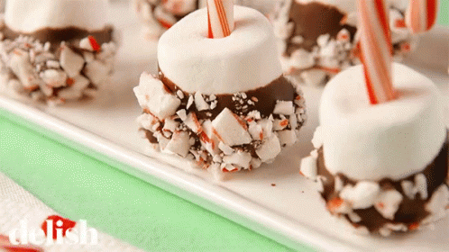 Candy Cane Marshmallow Dippers GIF - Candy Cane Marshmallow Dippers GIFs