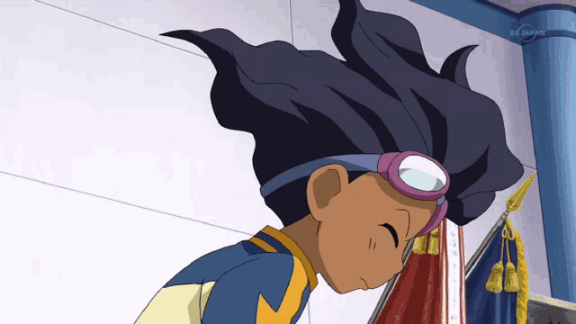 a cartoon character with a tv japan logo on the bottom left