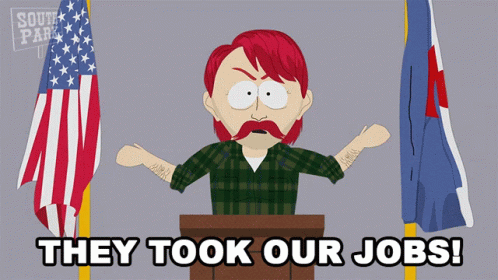 They Took Our Jobs Darryl Weathers GIF - They Took Our Jobs Darryl Weathers South Park GIFs
