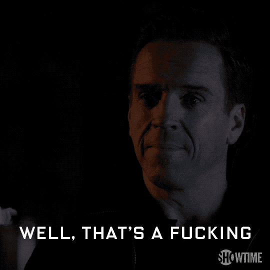 a man says " well that 's a fucking " in a showtime ad