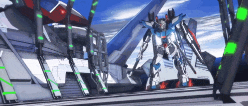 a robot is standing in front of a building that says ' t.t. ' on it