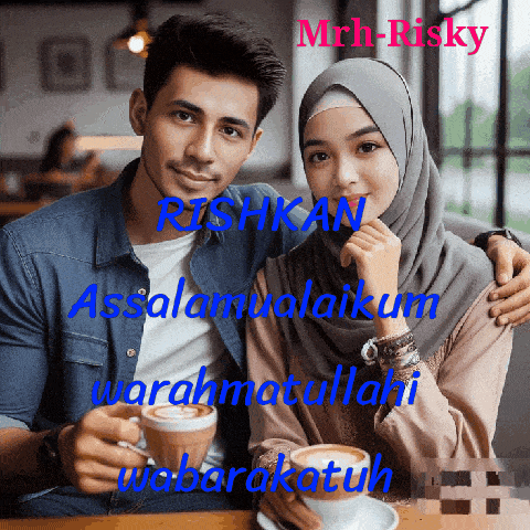 a man and a woman are sitting at a table with a cup of coffee and the words mrh-risky on the top
