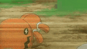 a cartoon cat is laying in the dirt and making a splash .