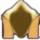 a cartoon drawing of a castle with a shield on a chain on a white background .