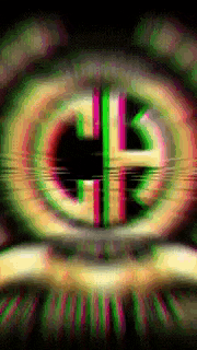 a colorful circle with a cross in the middle