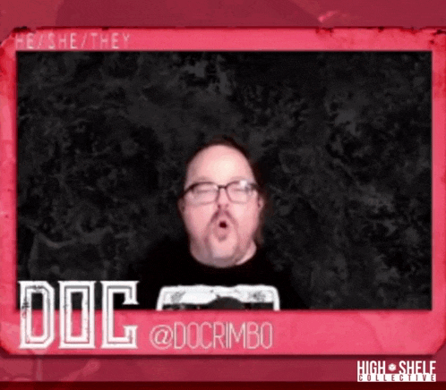 a man with down syndrome is wearing glasses and says dog