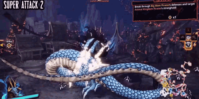a screenshot of a video game with the words super attack 2 at the top