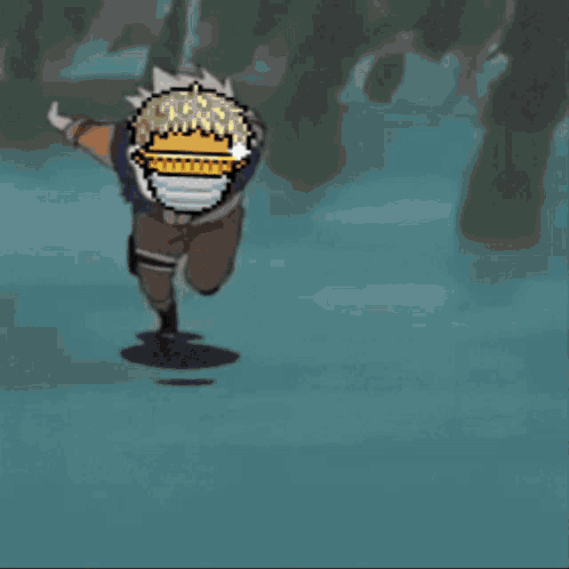 a pixel art drawing of a man wearing glasses