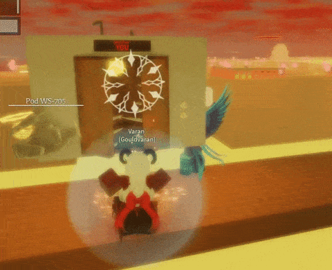 a screenshot of a video game shows an elevator that says you