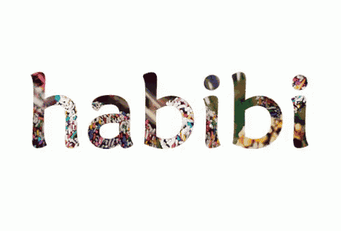 the word habibi is filled with candy and nuts