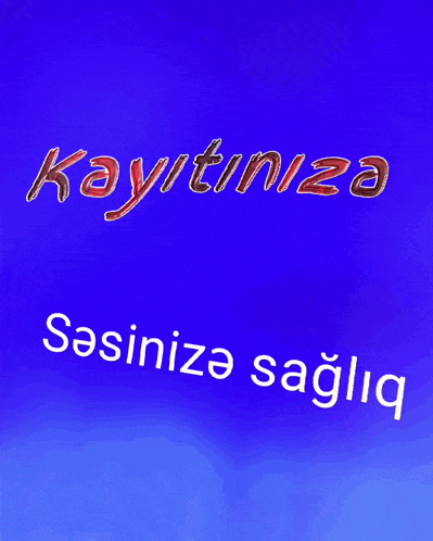 a blue background with kaytiniza written in red