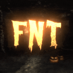 a glowing sign that says ' ent ' on a dark background