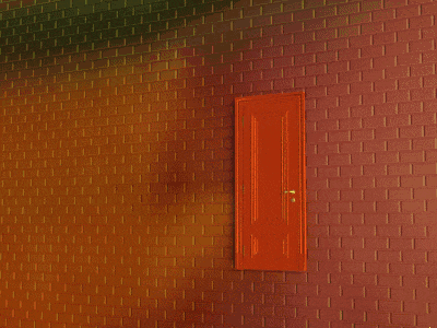 a cartoon character is standing in a doorway wearing a green hat and green socks