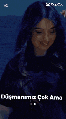 a woman with blue hair is smiling in a collage of pictures