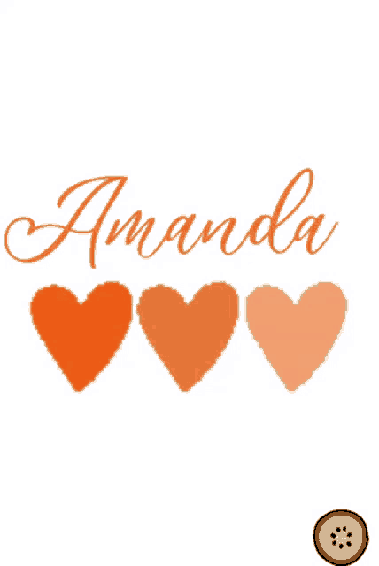 the name amanda is on a white background