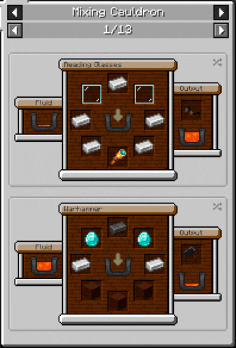 a screenshot of a video game called mixing cauldron 1/13