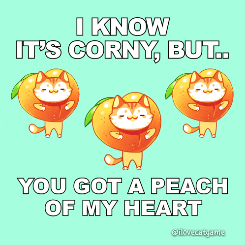 a greeting card that says " i know it 's corny but "