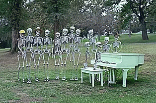 It'S A Skeleton Sing-a-long! GIF - Halloween Skeletons Singing GIFs