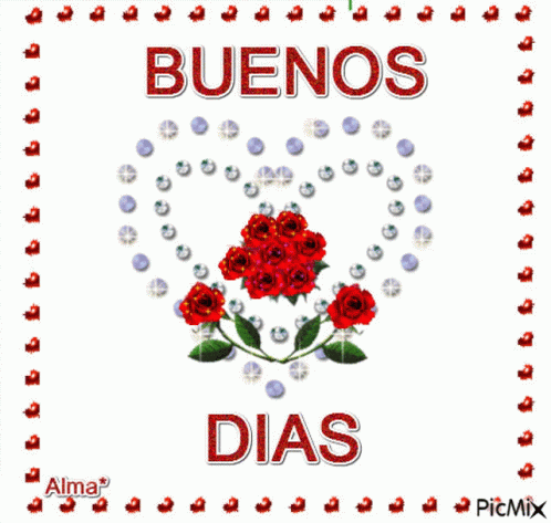 Buenos Dias Rosas Rojas GIF - Buenos Dias Rosas Rojas Heart GIFs