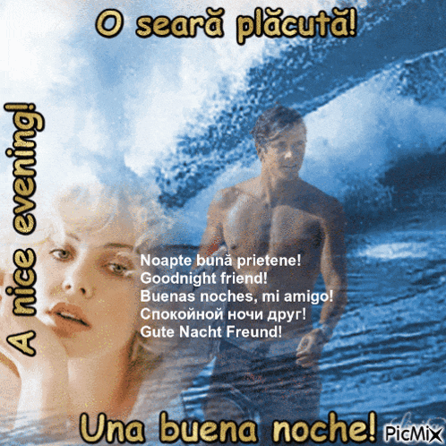 a picture of a man and a woman with the words o seara placuta