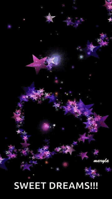a picture of stars with the words sweet dreams written below it