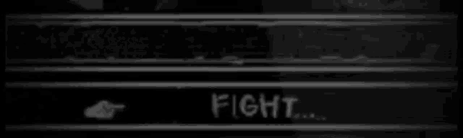 a black and white photo of a boxing ring with the words fight written on it