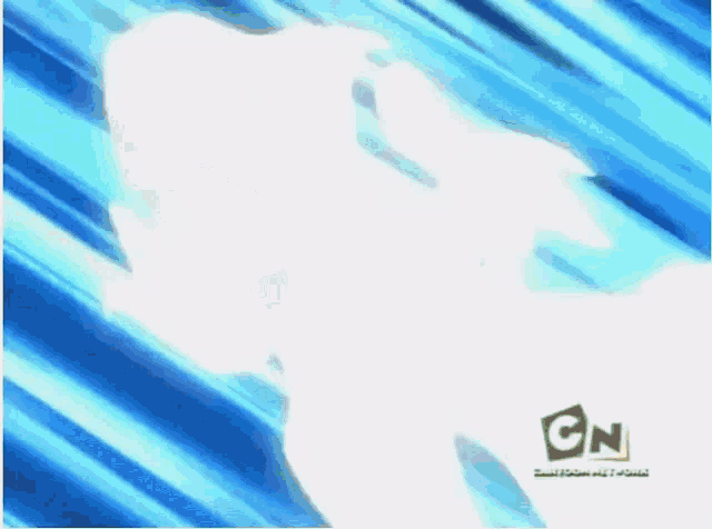 a cartoon network logo with a blue background