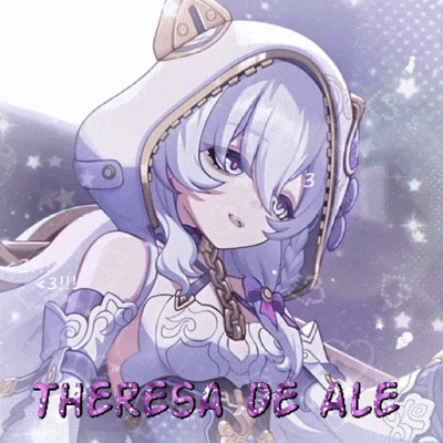a picture of a girl with the name theresa de ale on the bottom