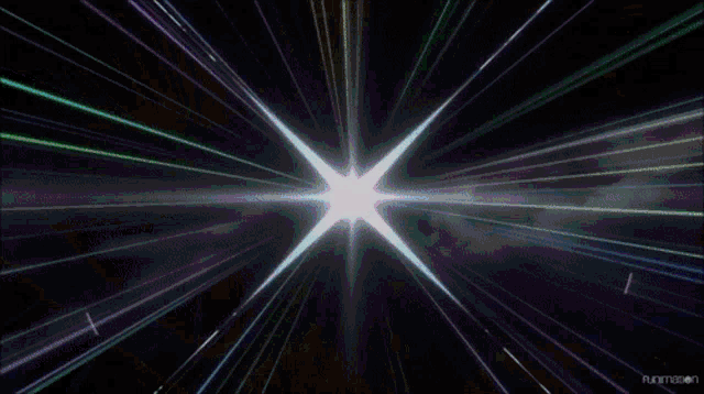 a blue x is surrounded by a bunch of lines that say funimation