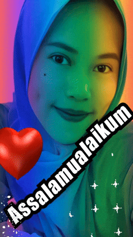 a picture of a woman with a heart and the words assalamualaikum on it